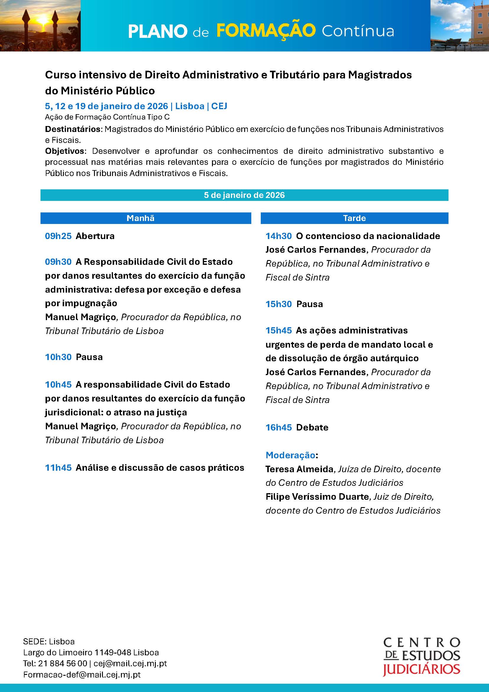 Programa - 5 de janeiro