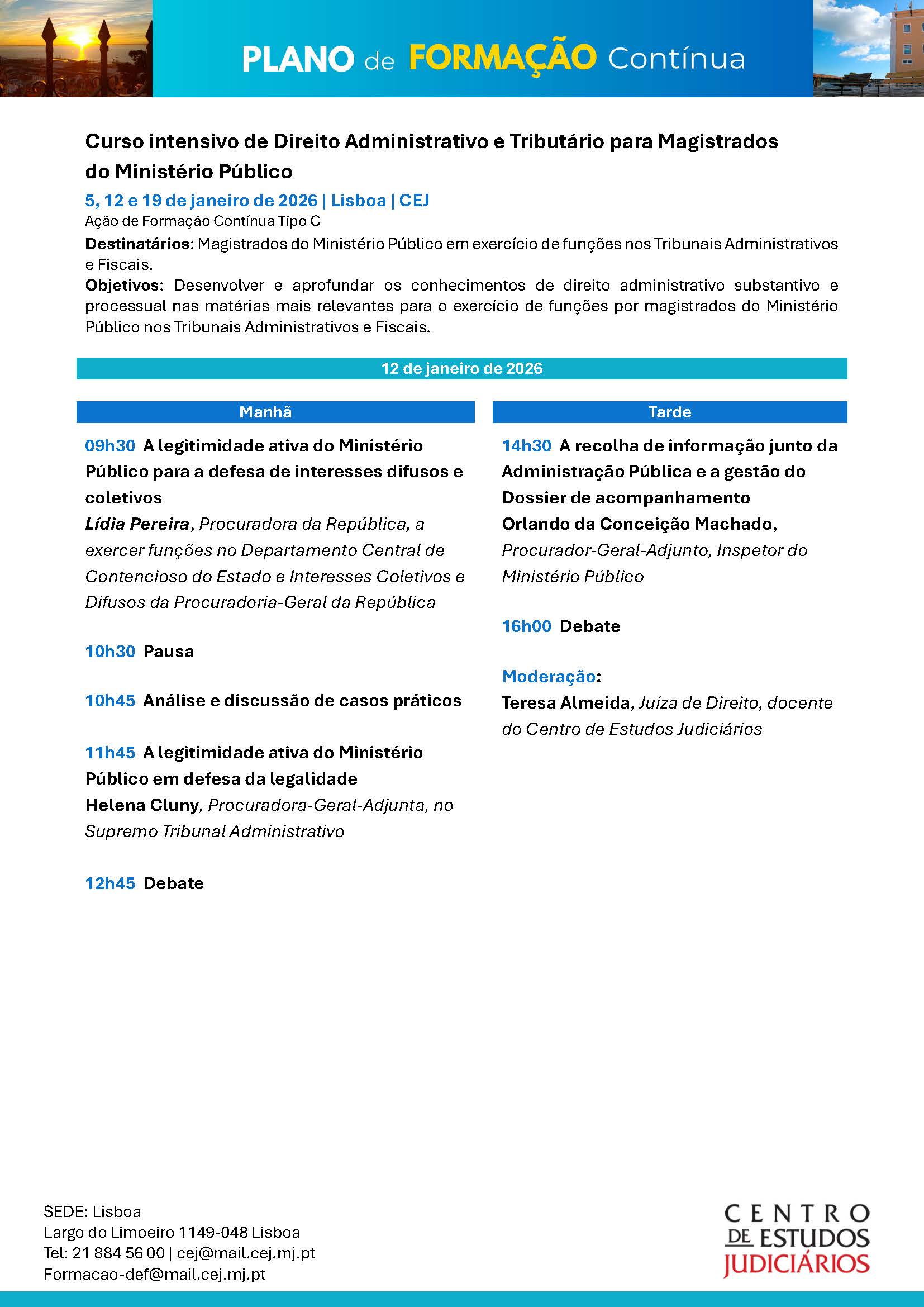 Programa - 12 de janeiro