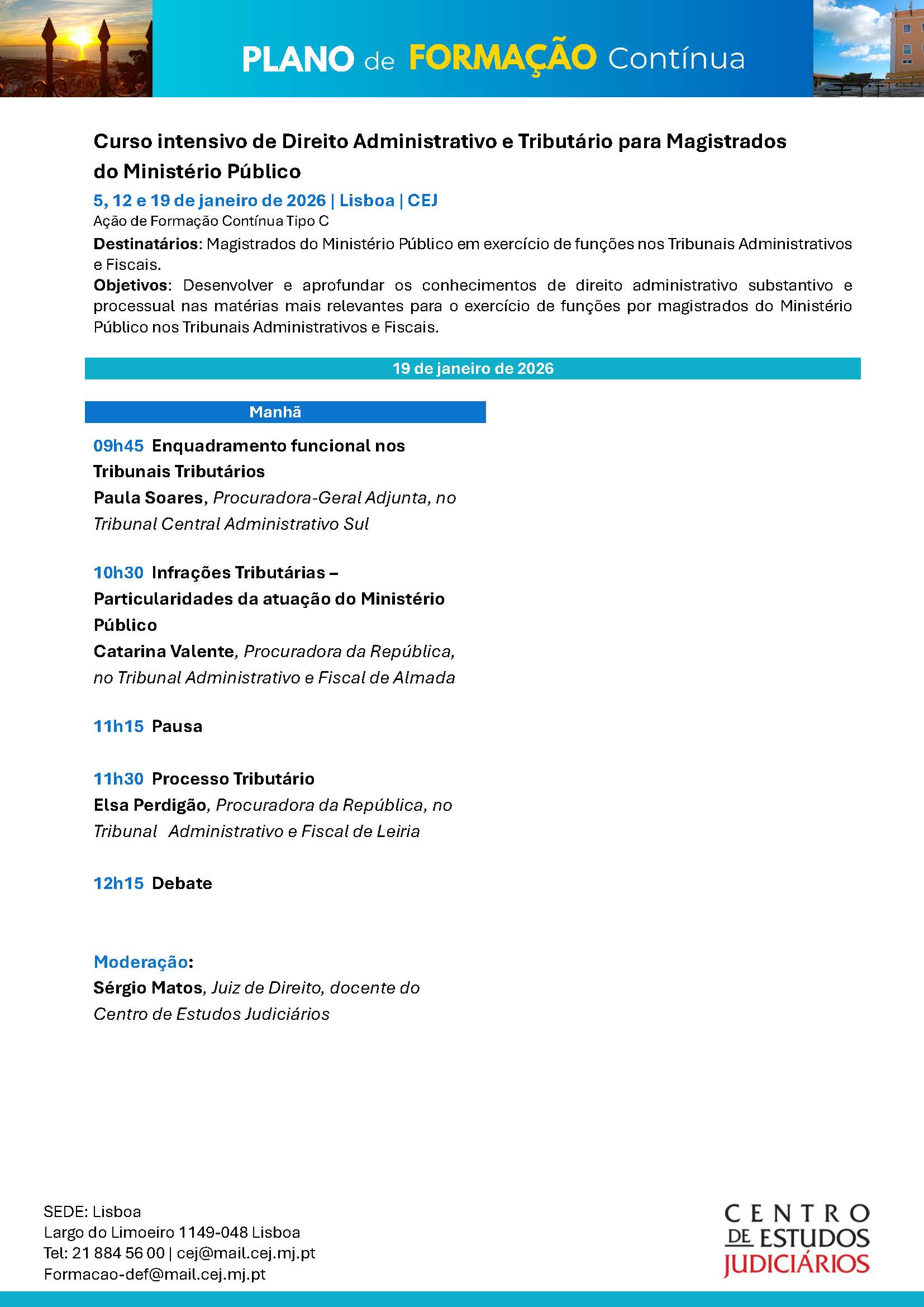 Programa - 19 de janeiro